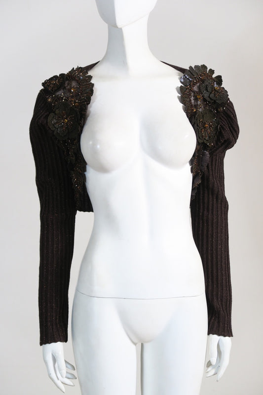 Valentino beaded bolero floral embellishment couture Paris