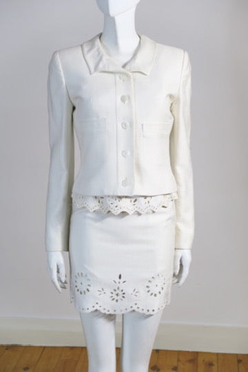 Valentino white jacket structured bridal set Paris