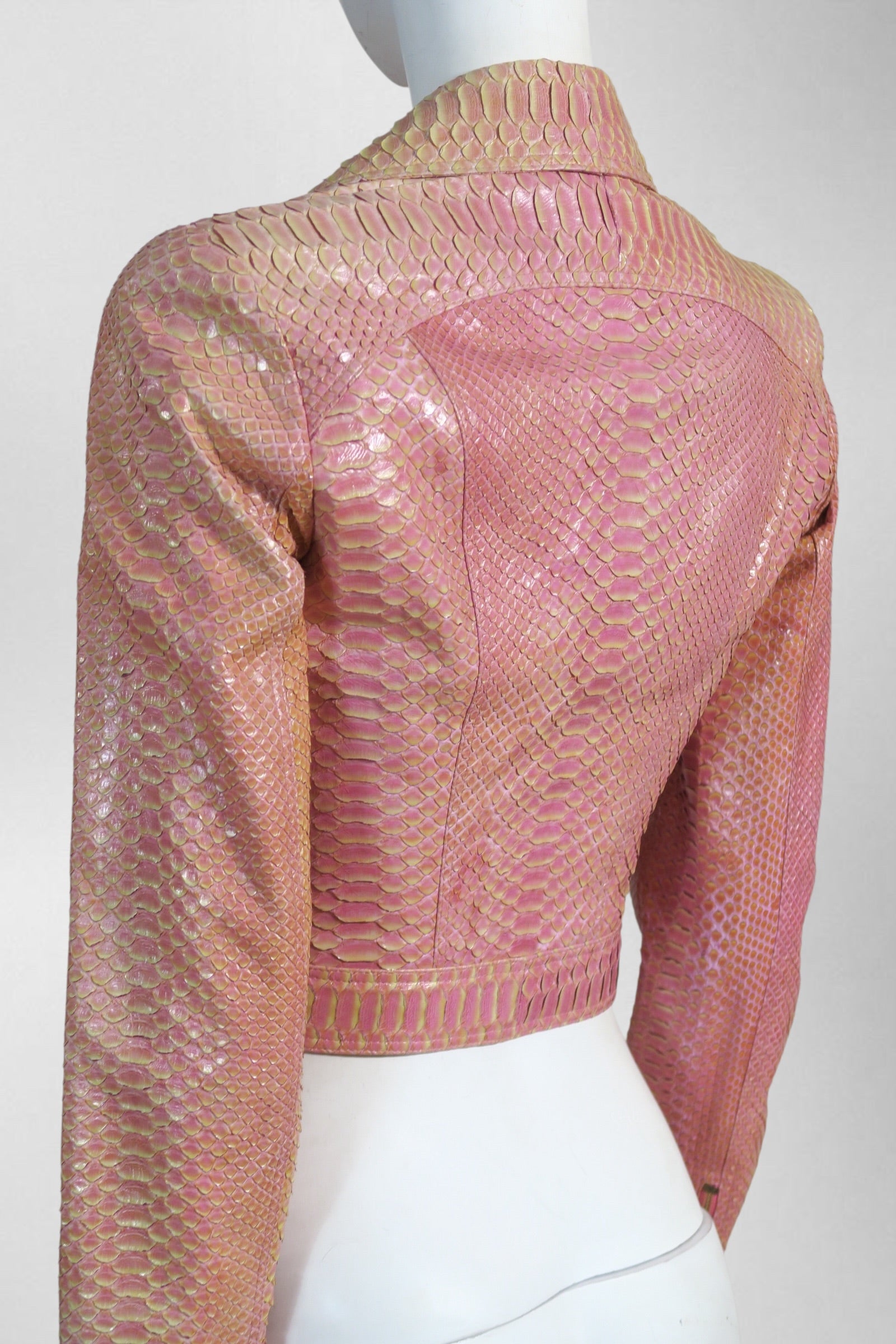 Versace exotic leather jacket