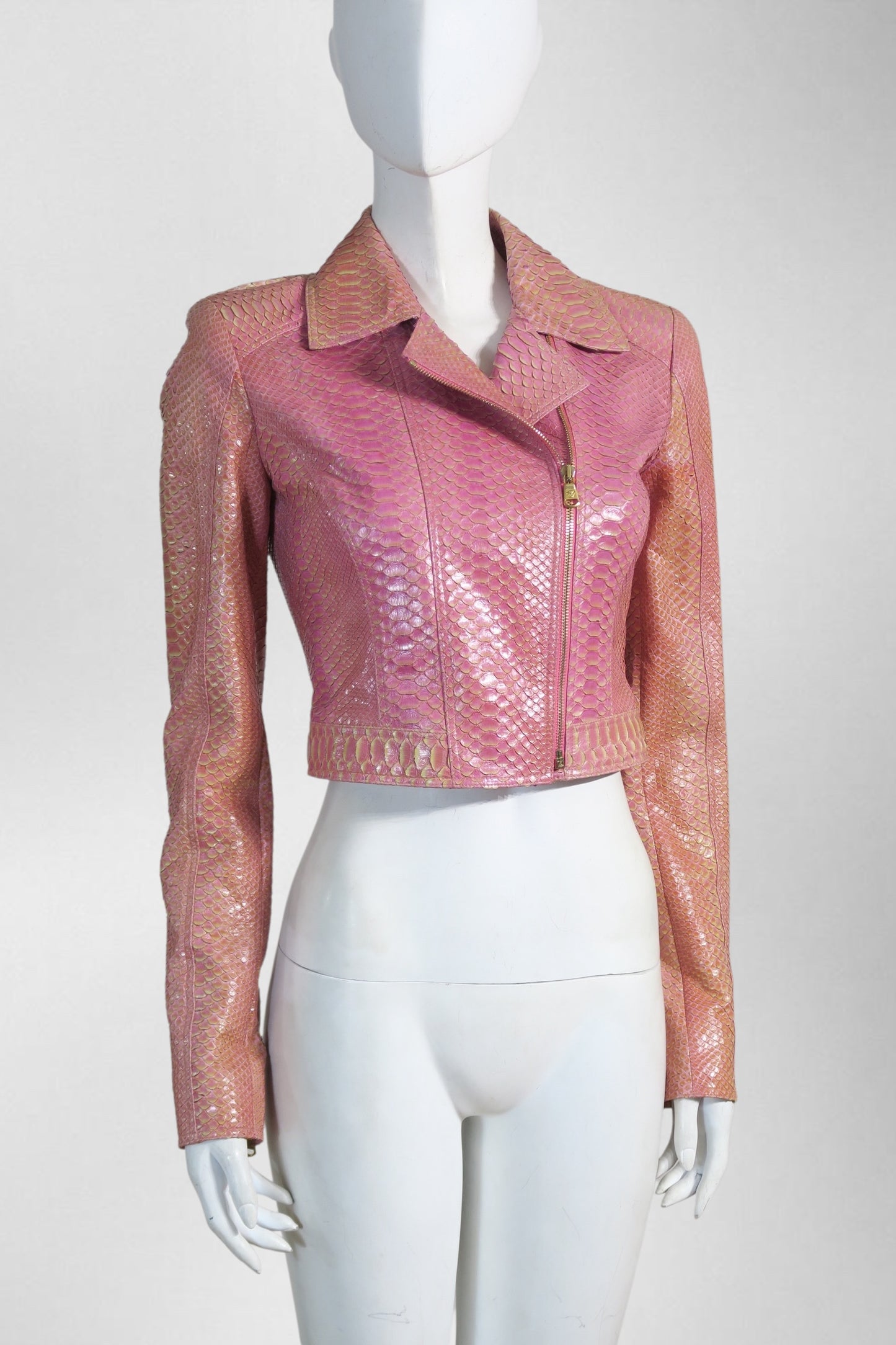 Versace pink python jacket