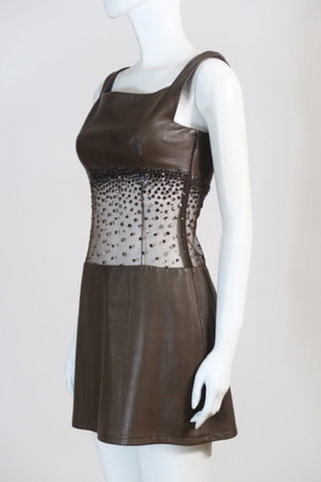 Versace runway 1996 crystal embroidered dress