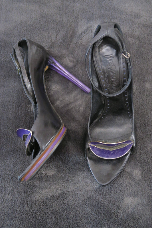 YSL Tom Ford heels purple detail