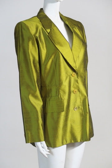 YSL iridescent silk jacket vintage Paris