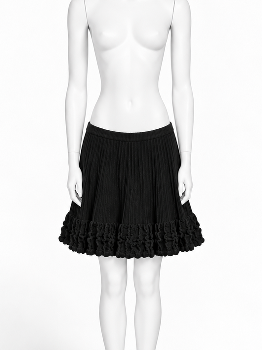 Alaia black ruffle skirt