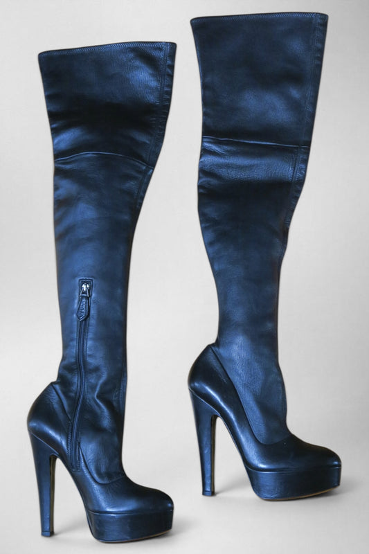 Alaia ultra platform knee boots