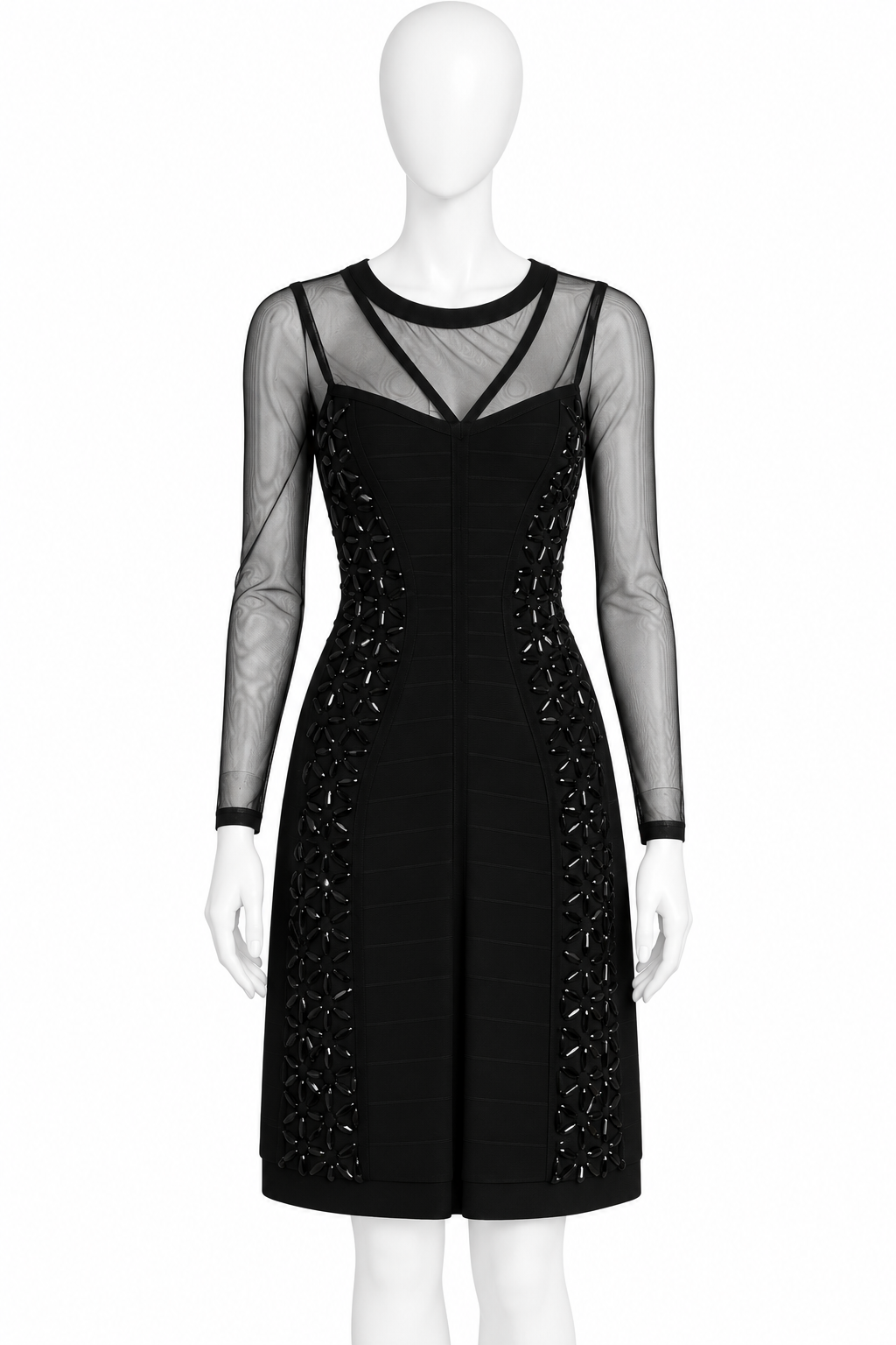 Herve Leger sheer dress
