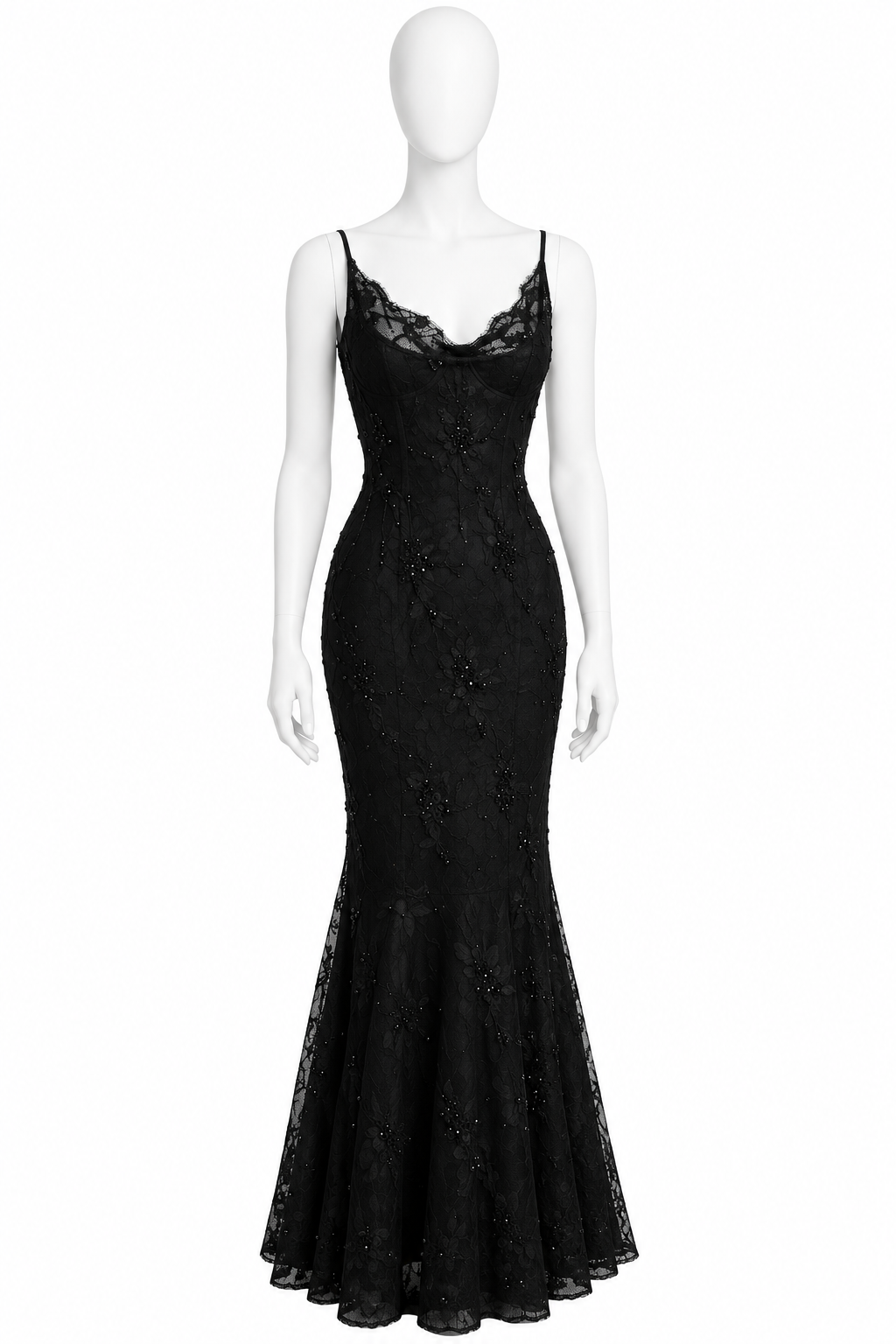 Guy Laroche fall 2002 runway beaded lace dress
