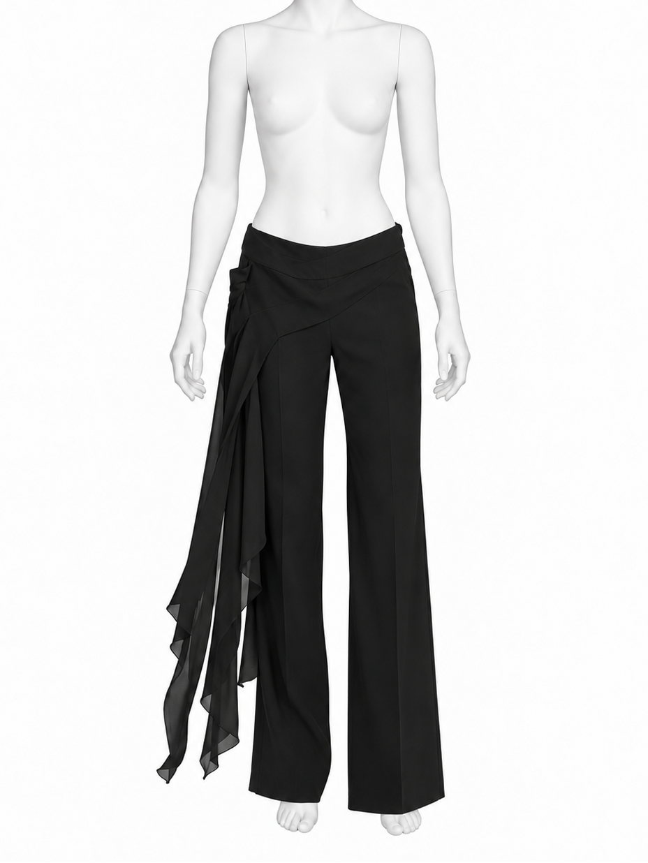 Chanel spring 1999 runway silk low-rise pants