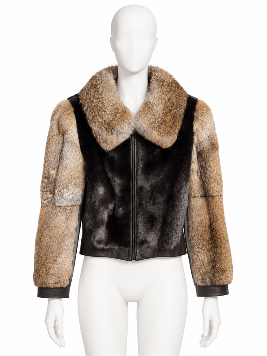 Chloé fur leather jacket