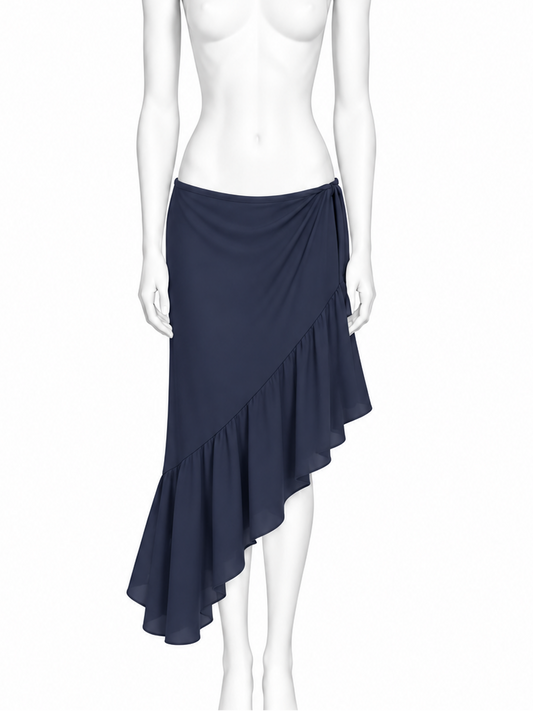 Dior navy asymmetric skirt