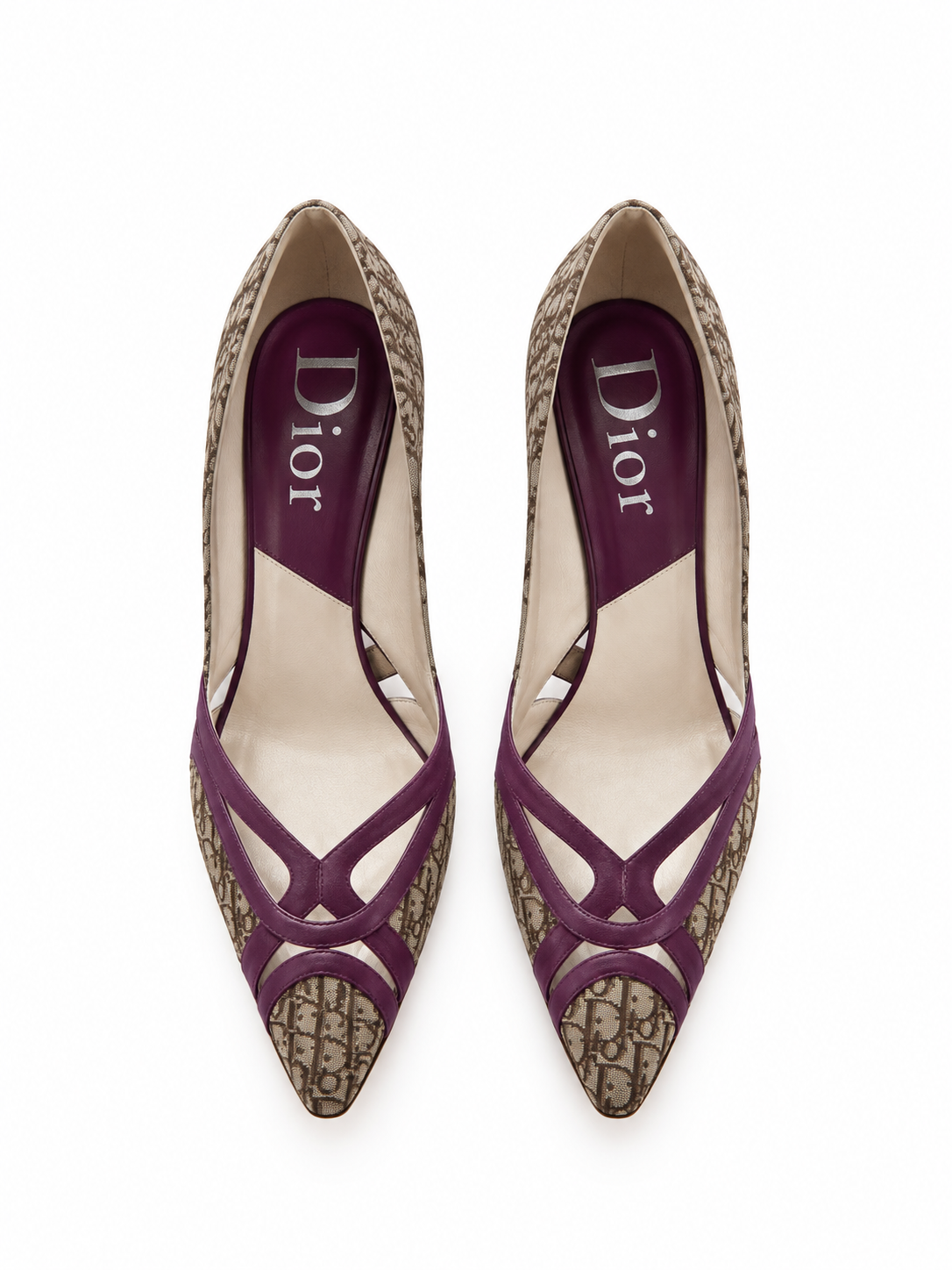 Dior monogram purple heels size 37.5