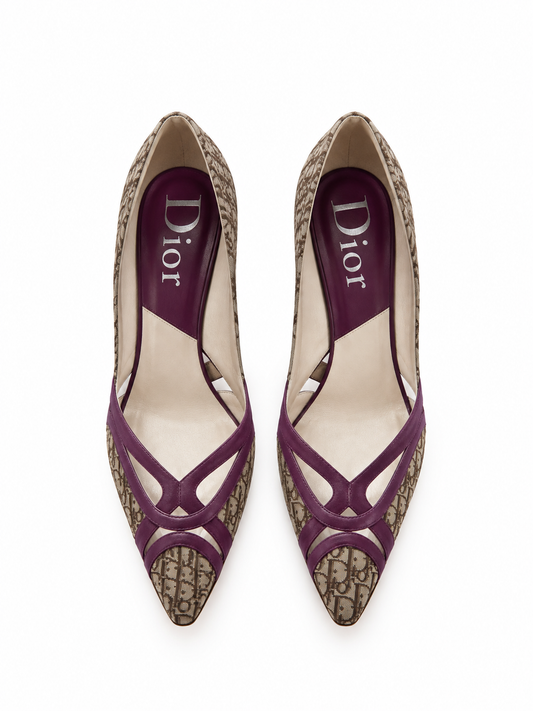 Dior monogram purple heels size 37.5