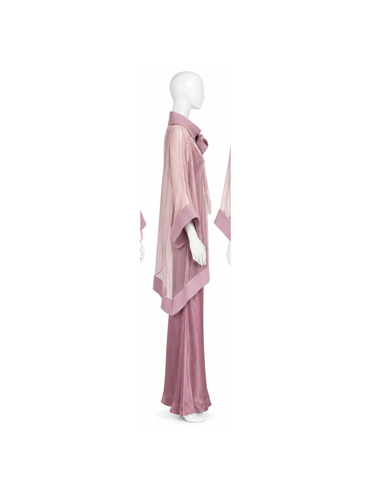 Dior fall 1999 satin evening dress with organza tunic