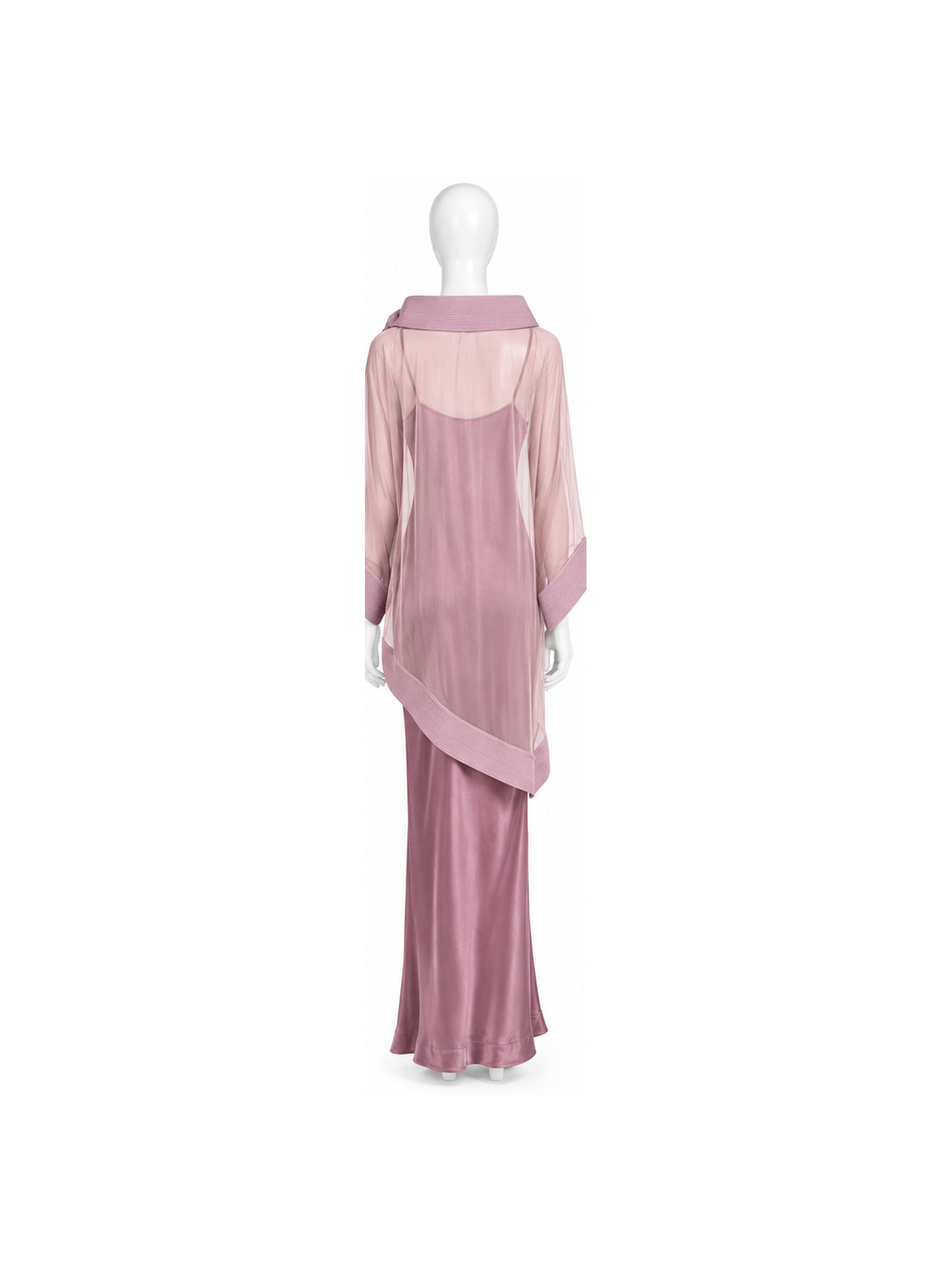 Dior fall 1999 satin evening dress with organza tunic