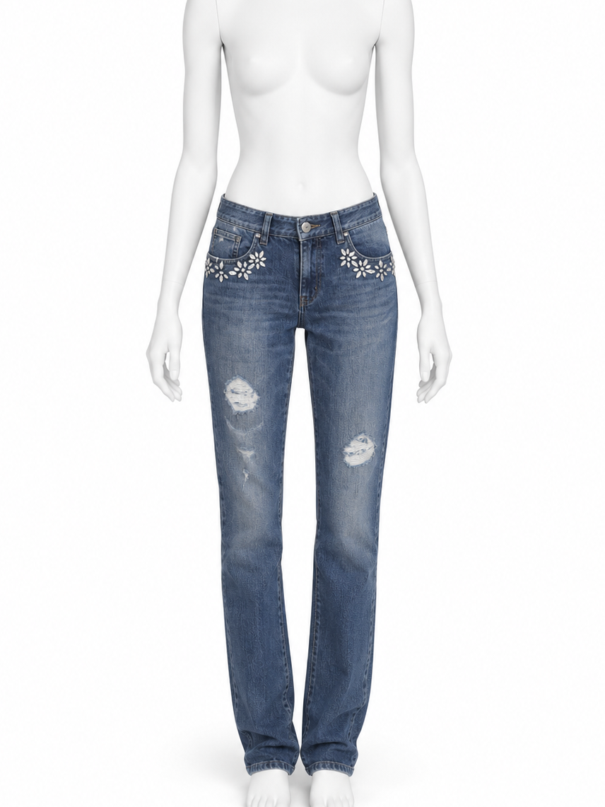 Dolce & Gabbana crystal embellished jeans