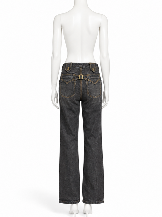 Dolce & Gabbana grey jeans with back buckle