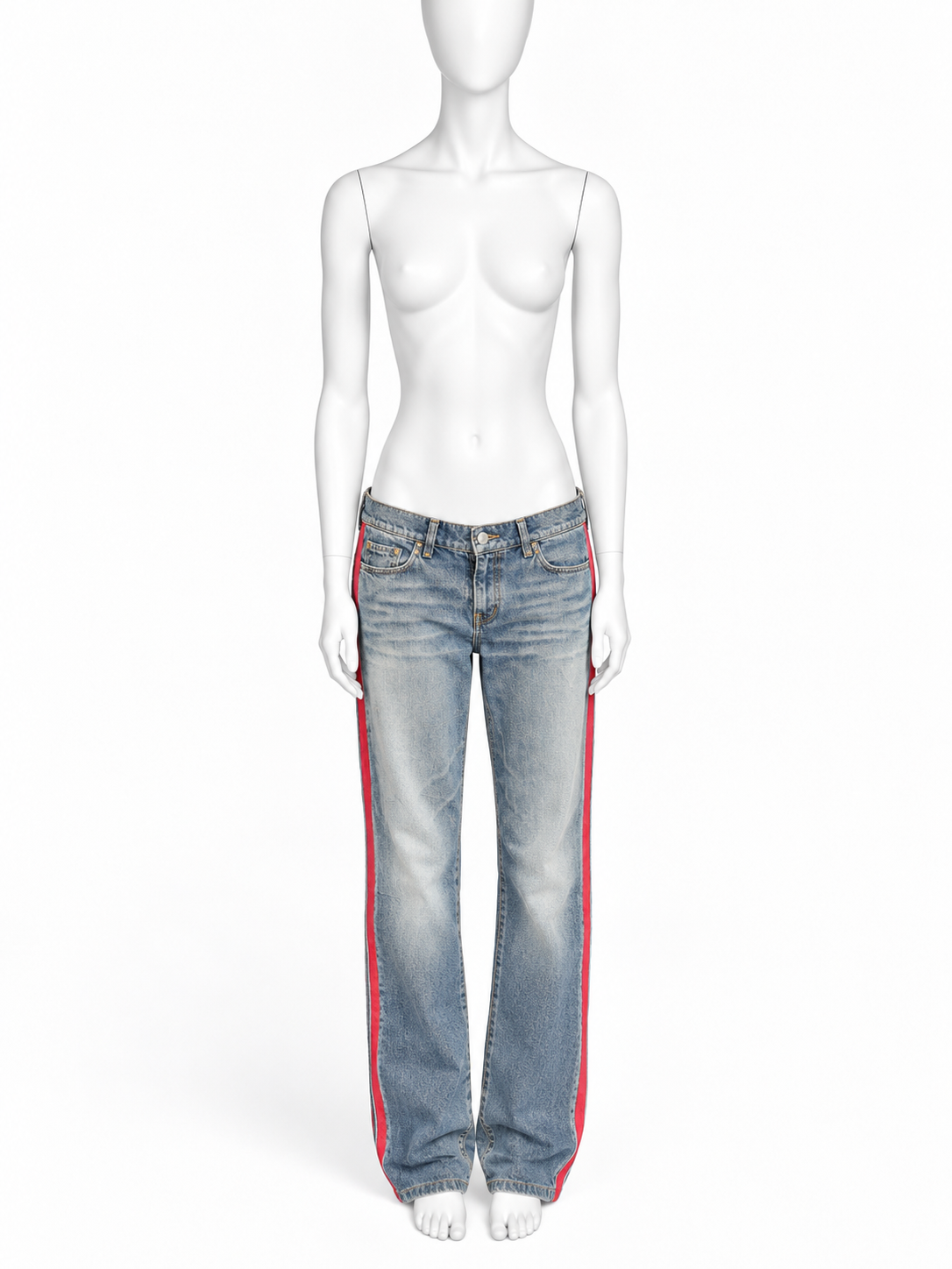 Dolce & Gabbana sport blue jeans with red side stripes