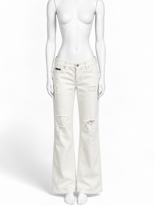 Dolce & Gabbana vintage low-rise distressed jeans