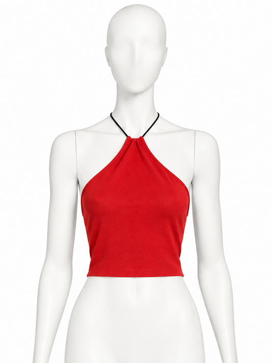 Gucci by Tom Ford red halter crop top