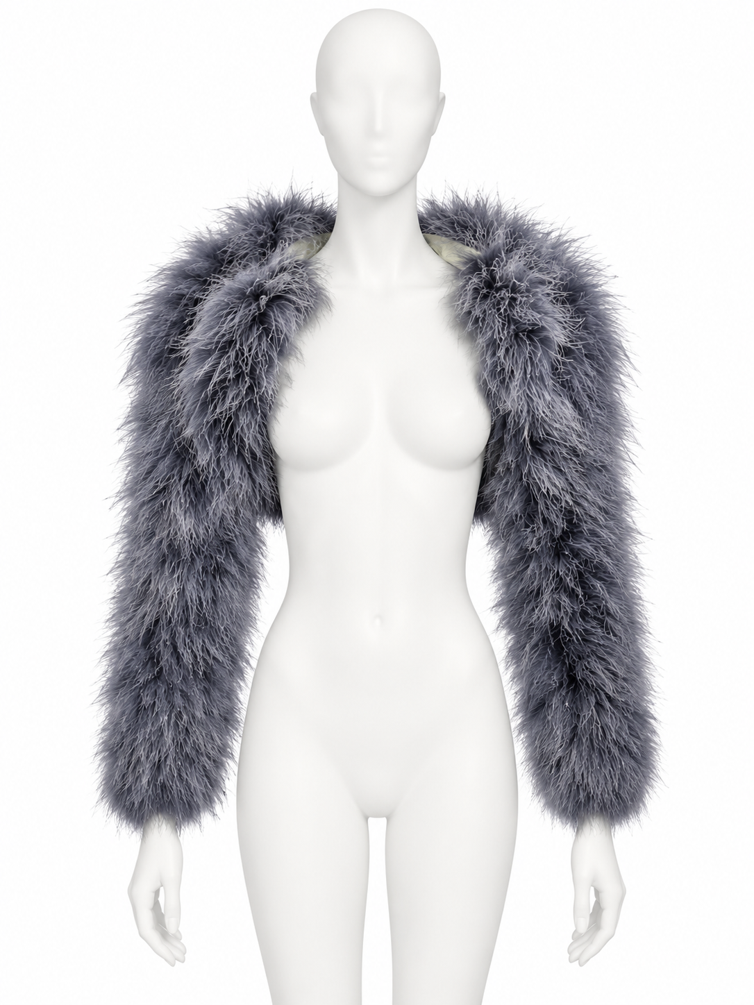 Jean Paul Gaultier feather silk bolero