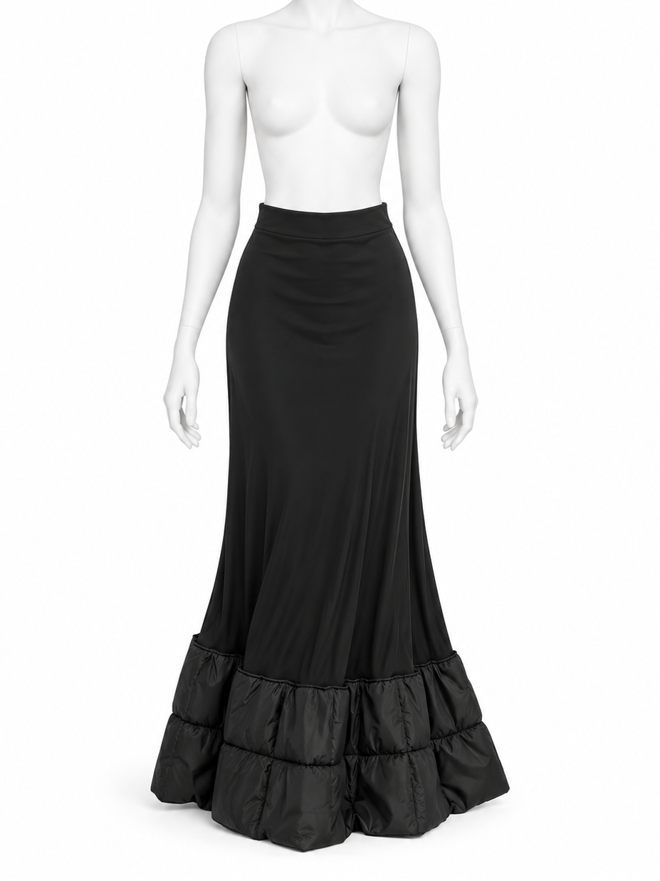 Jean Paul Gaultier high waisted maxi skirt with puffer bottom