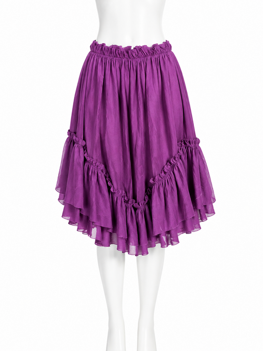 Jean Paul Gaultier low waisted ruffle skirt