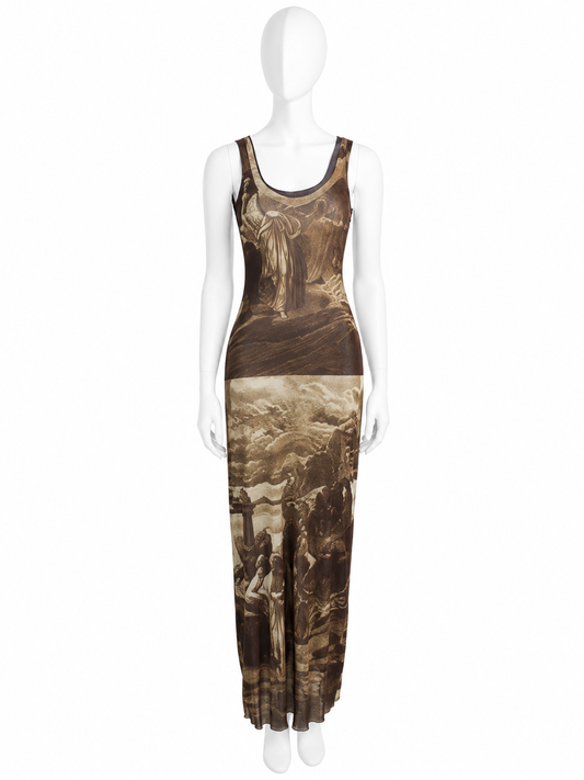 Jean Paul Gaultier sepia print maxi dress
