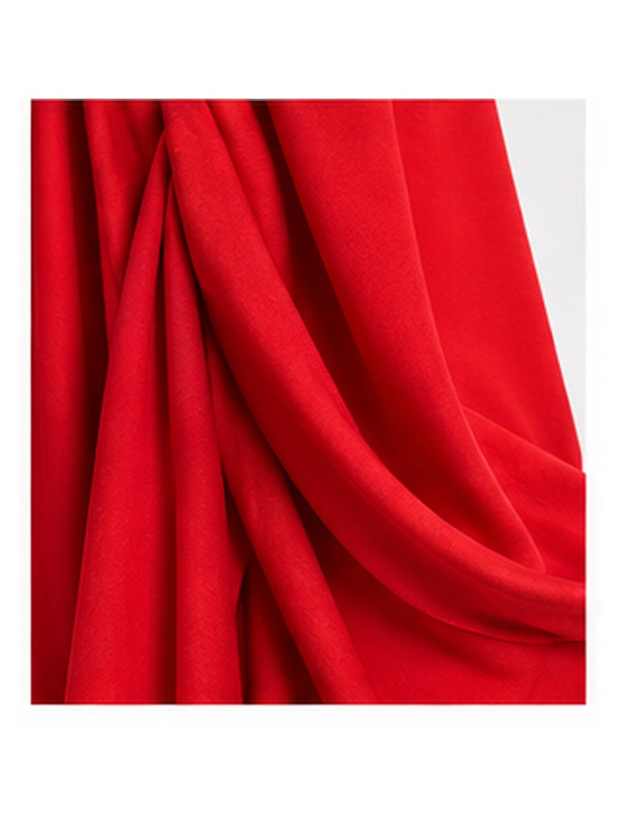 John Galliano red silk maxi dress – draping detail