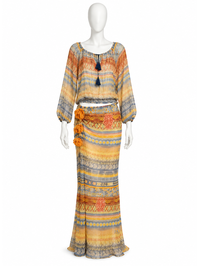 Jean Paul Gaultier full two-piece set on mannequin