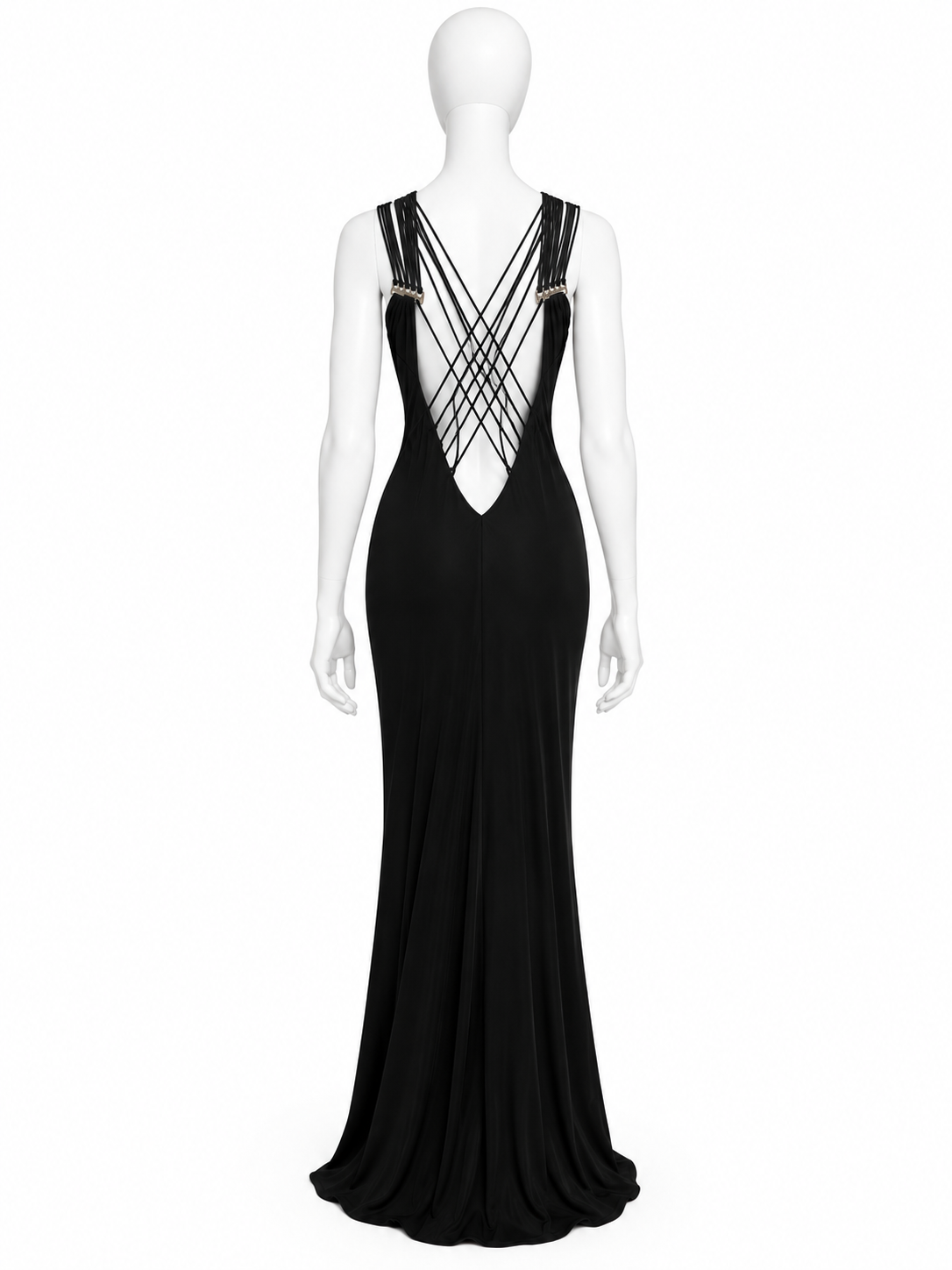 Plein Sud silk string maxi dress back