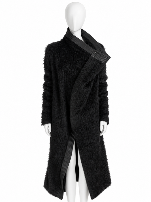 Rick Owens shearling wax jacket