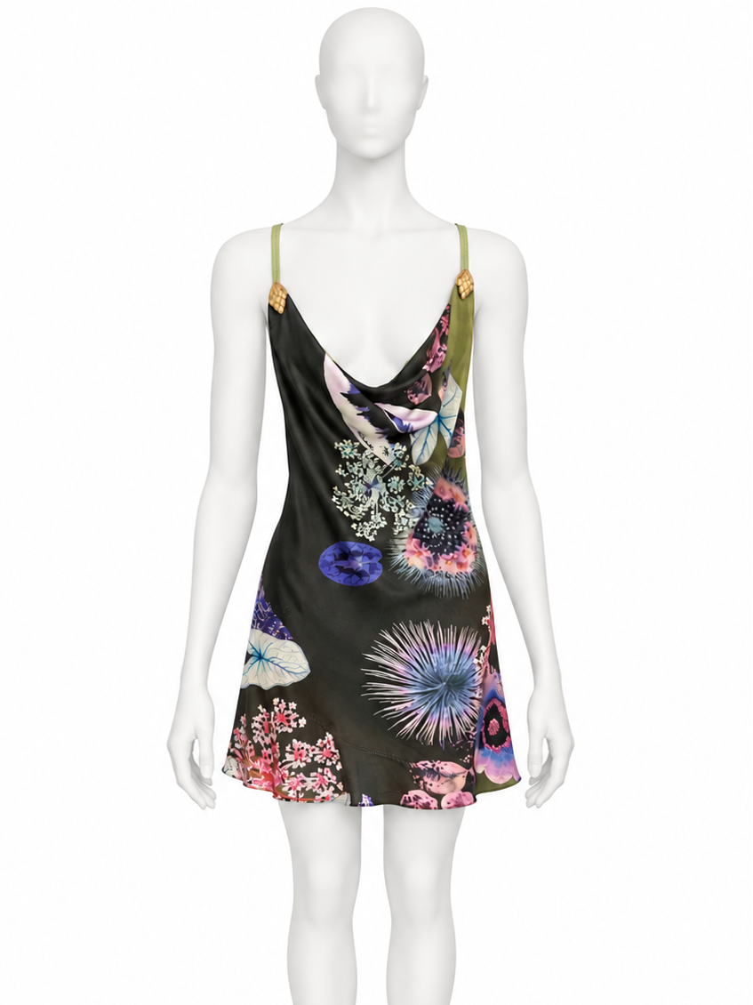 Roberto Cavalli botanical print mini dress