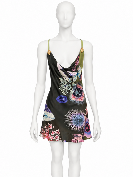 Roberto Cavalli botanical print mini dress