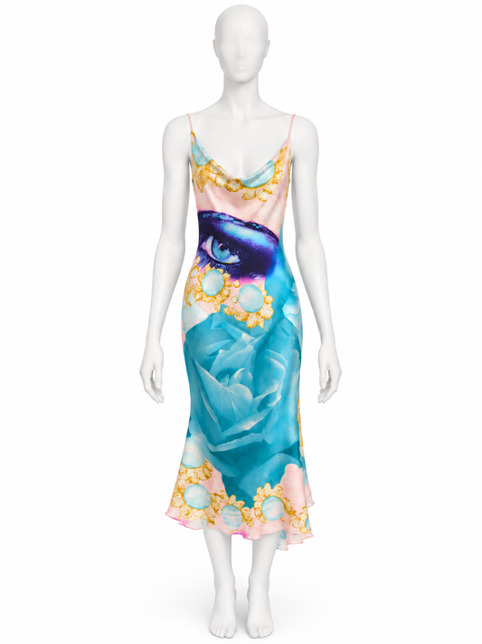 Roberto Cavalli Spring 2001 Liz Taylor silk dress