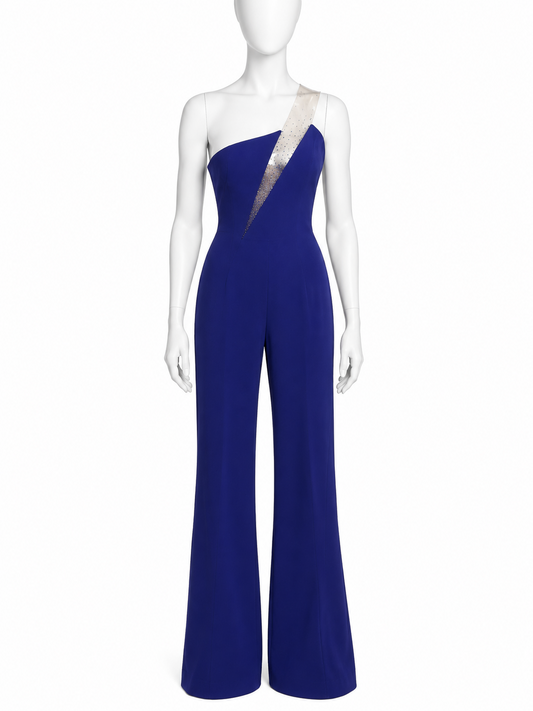 Thierry Mugler Spring 2001 couture blue beaded jumpsuit