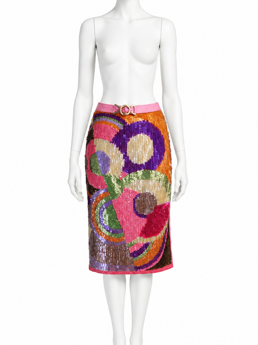 Valentino beaded multicolor skirt