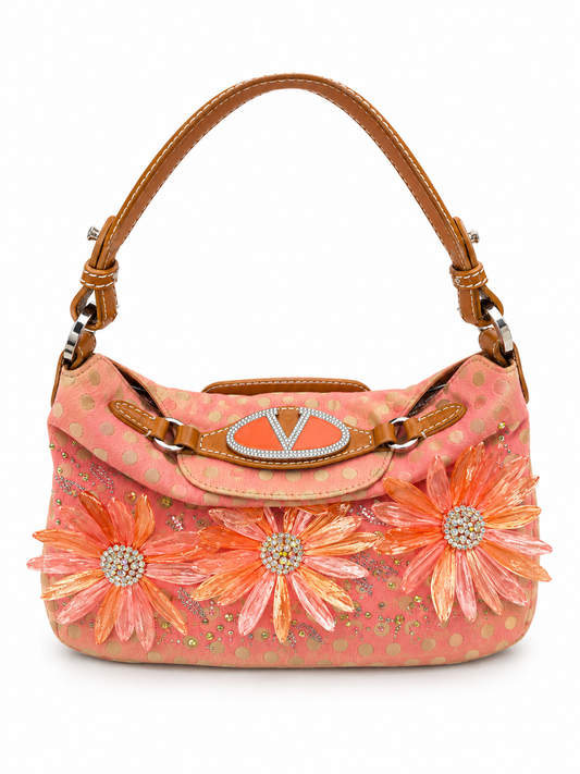Valentino beaded sequin flower bag