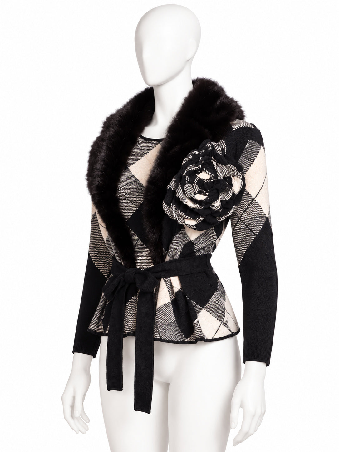 Valentino Fall 2001 cardigan and sweater set three-quarter view