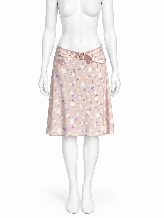 Valentino silk floral skirt