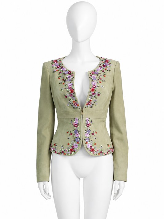 Valentino suede beaded jacket